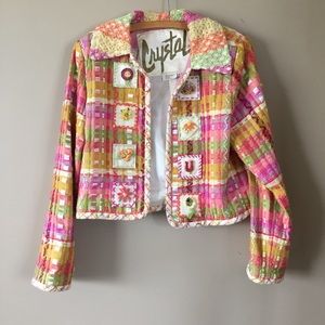 Vintage Crystal handwoven blazer